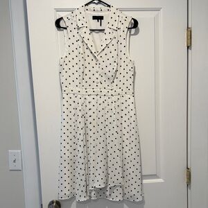 Donna Karan Black and White Polka Dot Dress